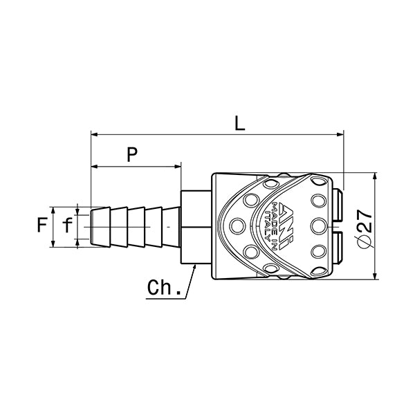 17/E - Quick tap WITH UNIVERSAL ball valve - Fittings - Ani - Compressed air 17/E - Quick tap WITH UNIVERSAL ball valve - Fittings - Ani - Compressed air